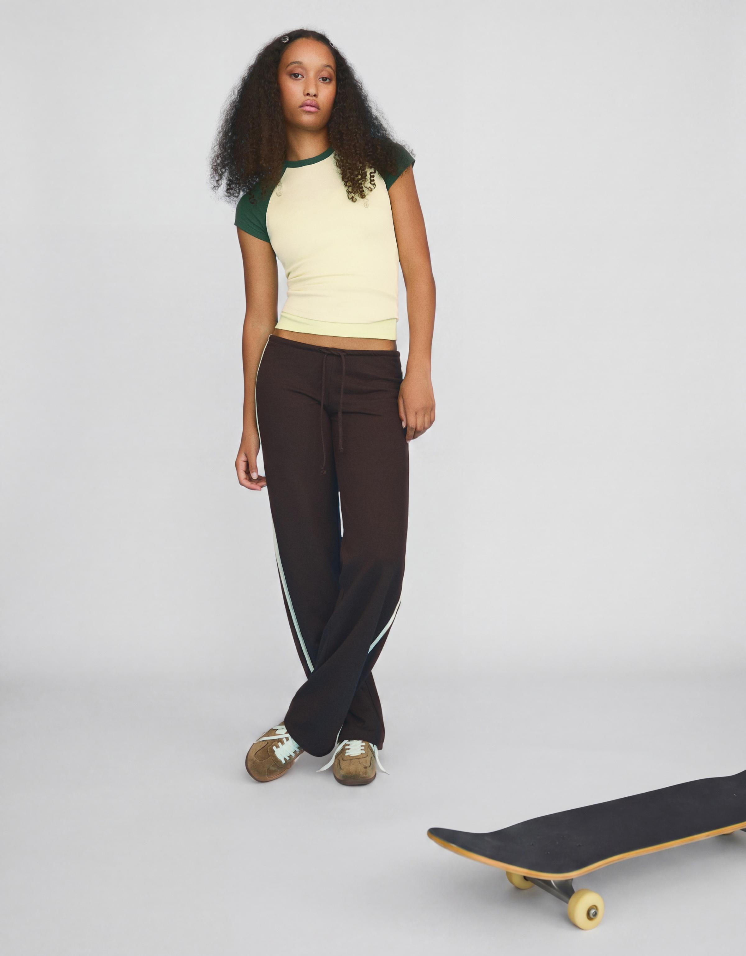 Fitted raglan T-shirt — Yellow