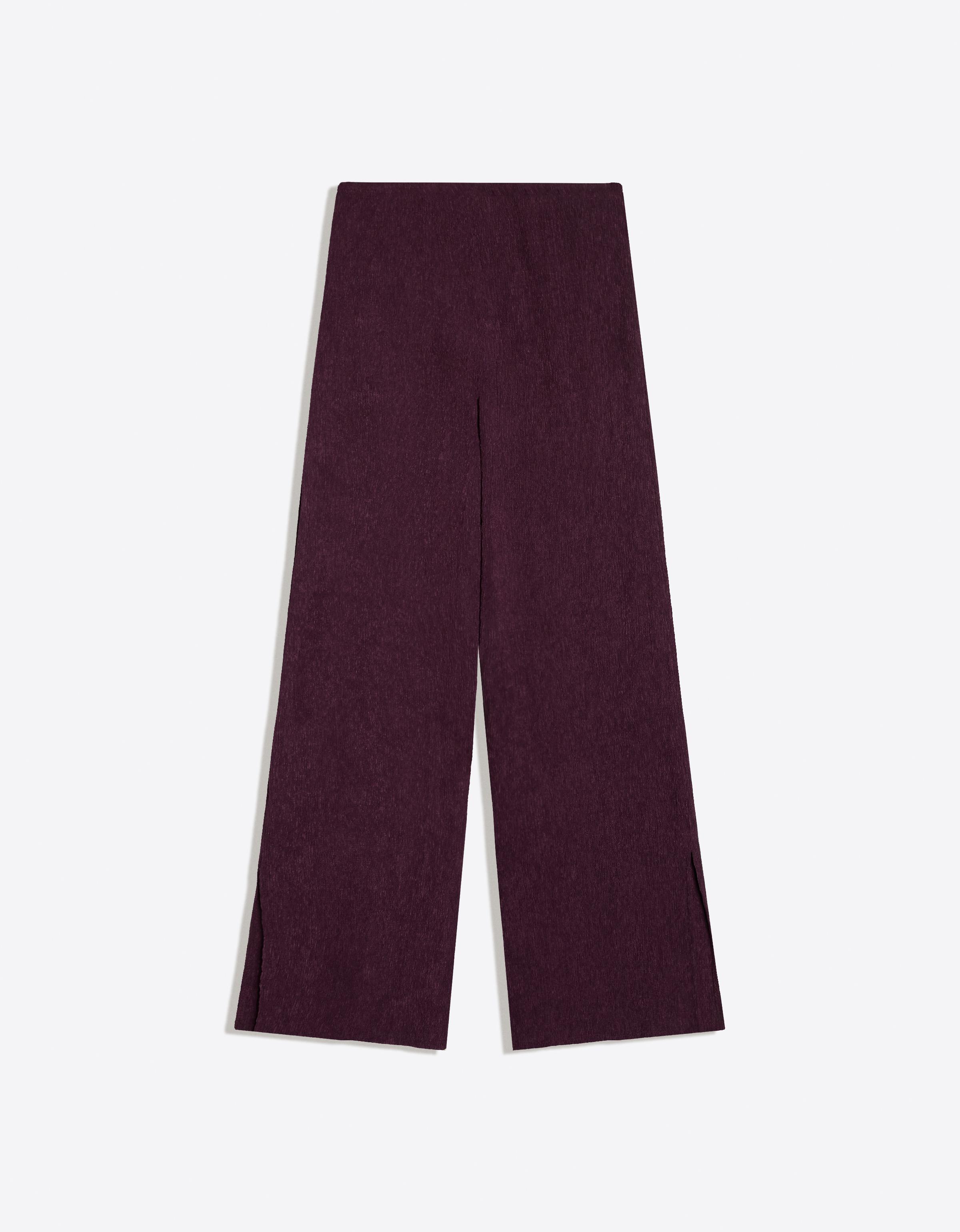 Wide-leg trousers with elasticated waist — Violet