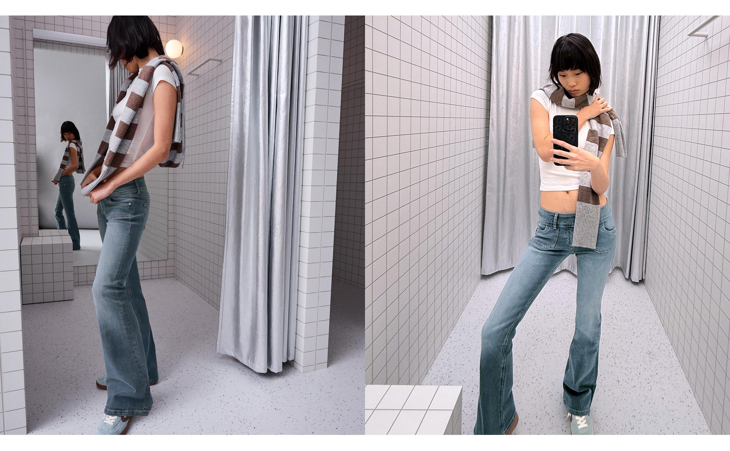 Bootcut düşük bel jean - Görsel 127