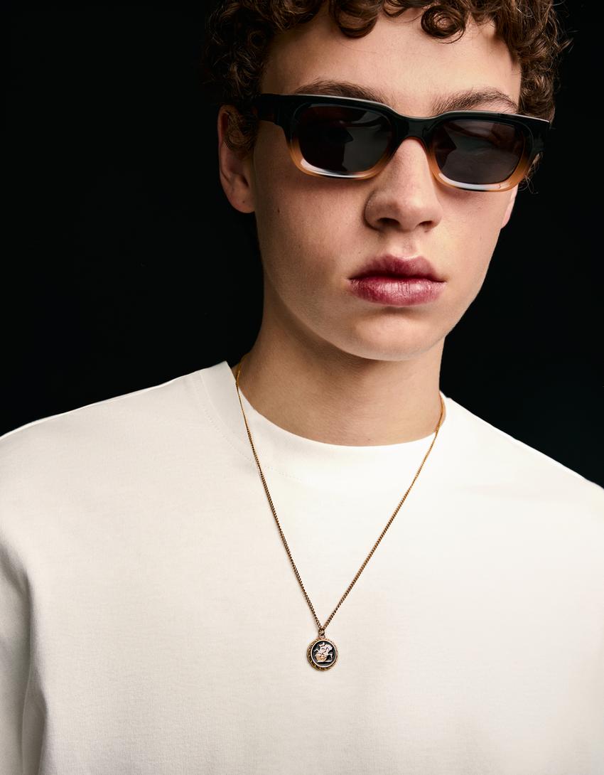 T-shirt à manches longues-Blanc cassé