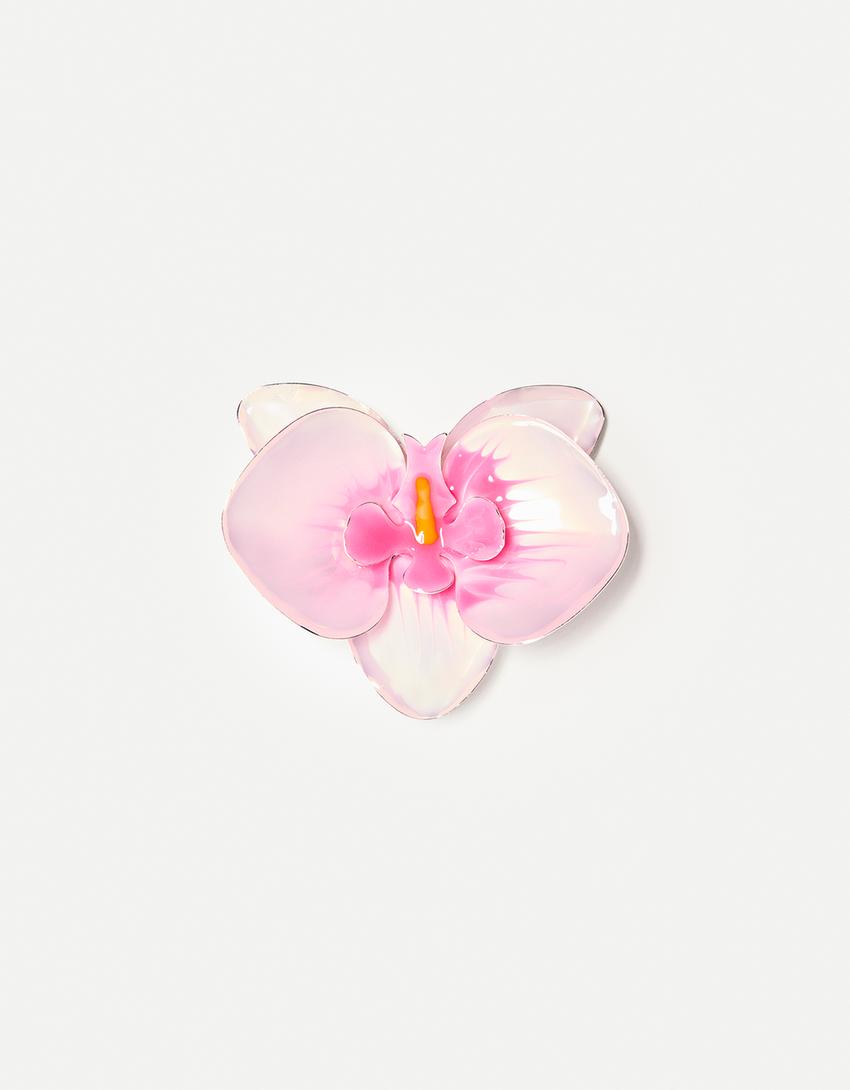 Pince à cheveux fleur-Rose-1