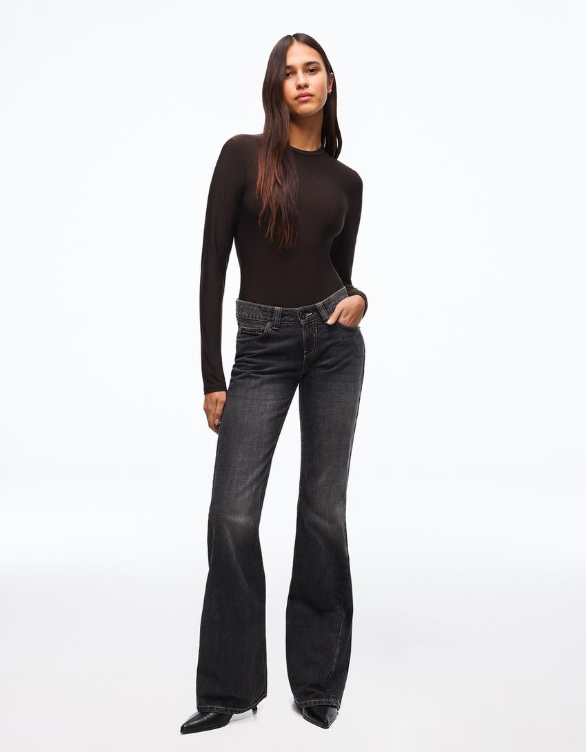 Uzun kollu body-Kahverengi