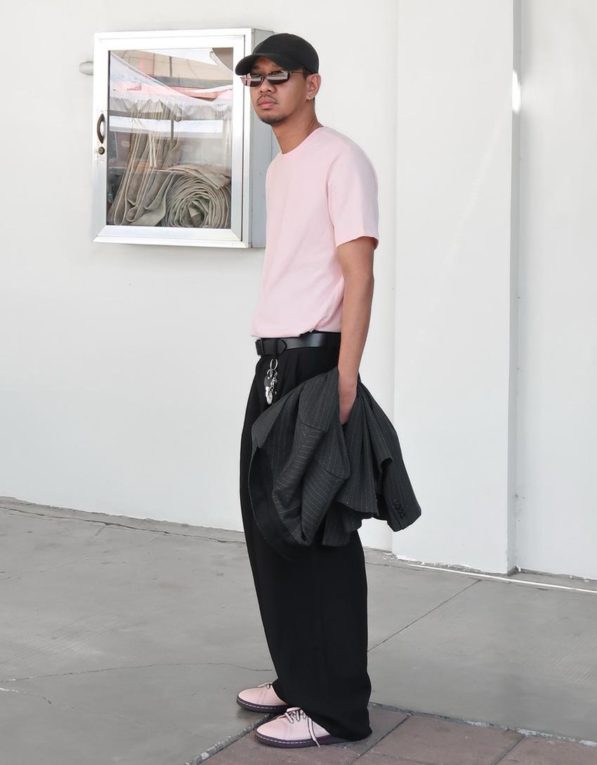 Kısa kollu tişört-Pembe