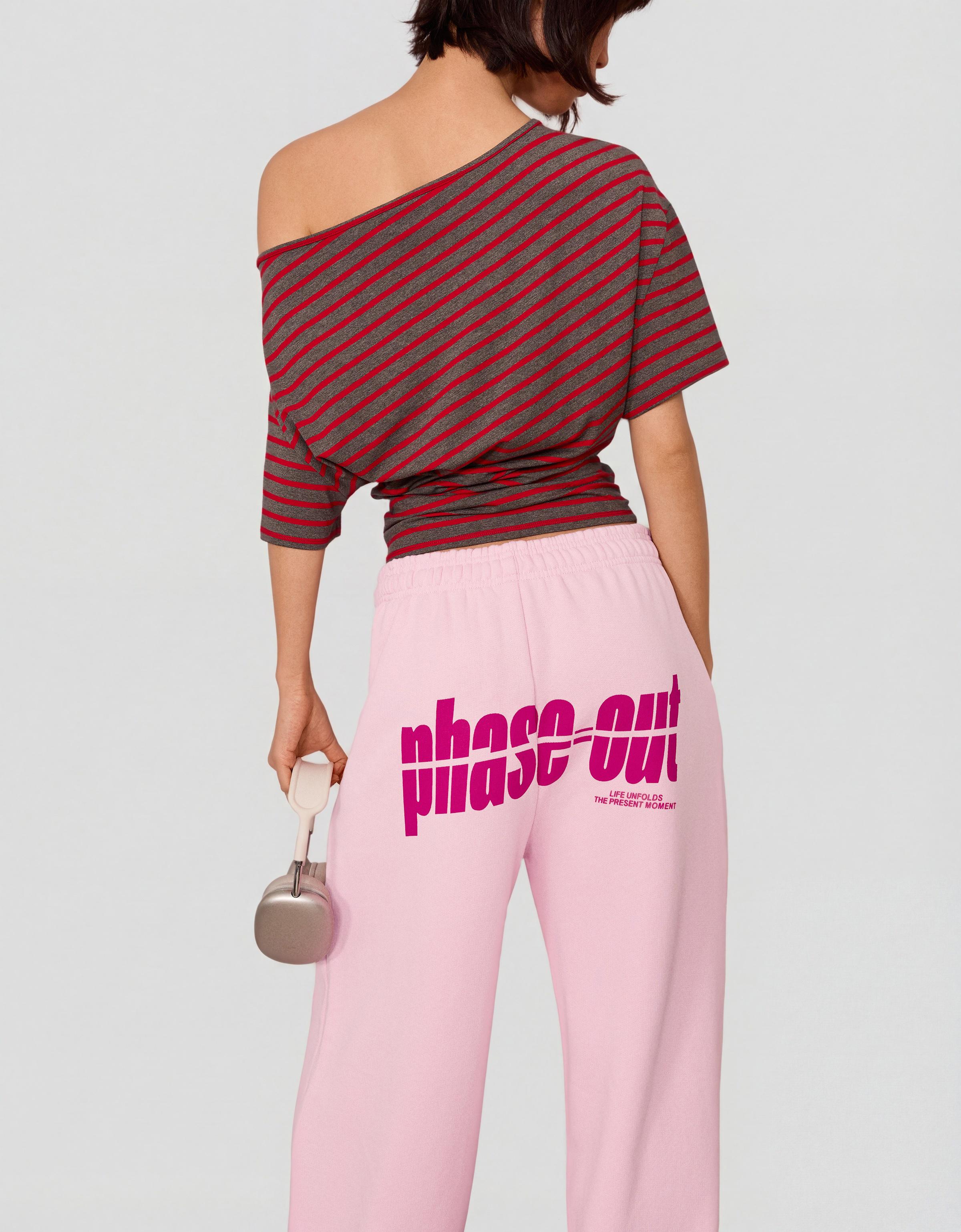 Baskılı geniş paça şardonlu eşofman altı - Görsel 51