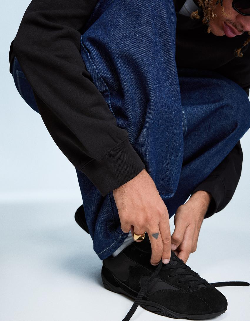 Sneaker profilo sottile-Nero
