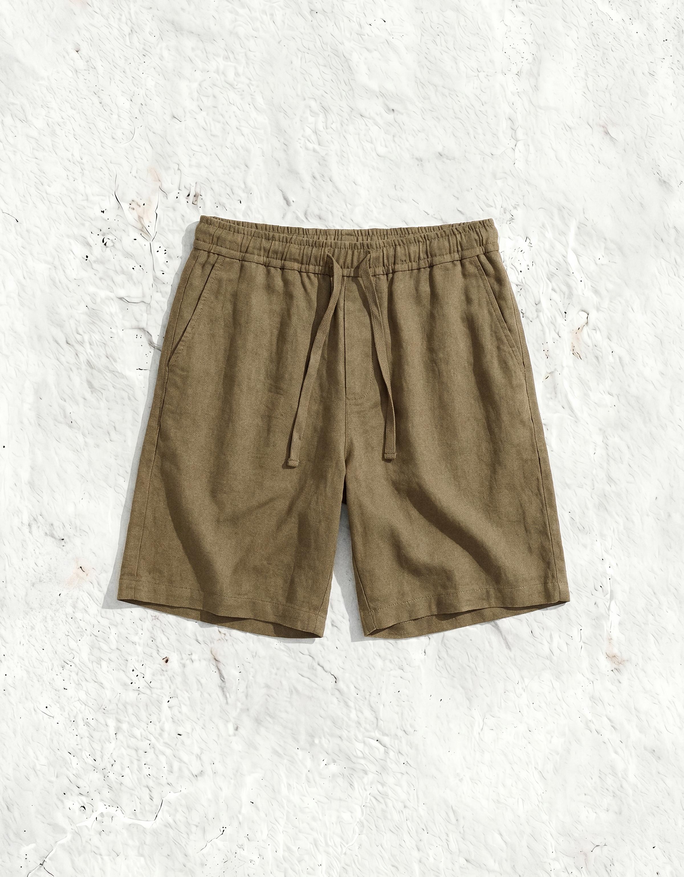 Rustic jogger Bermuda shorts — Khaki