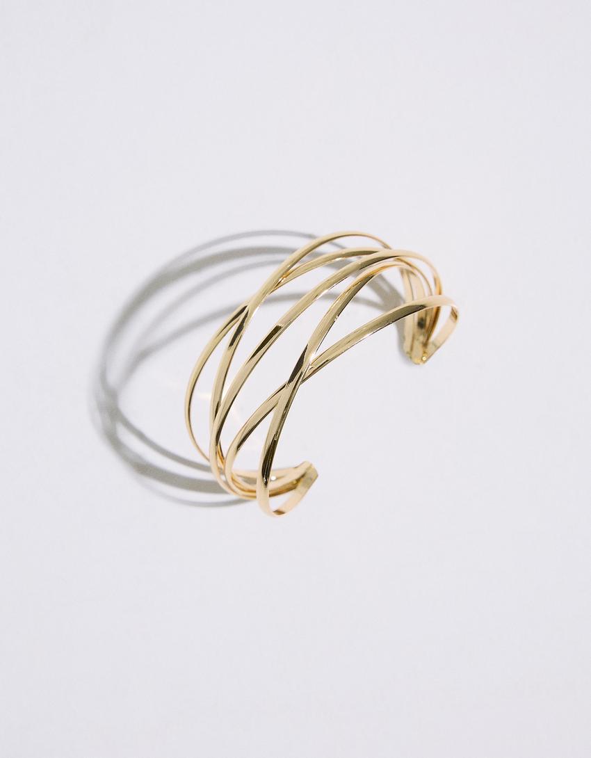 Bracelet manchette asymétrique-Or