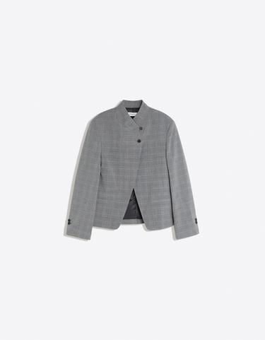 Double-breasted button-up blazer — Grey 5