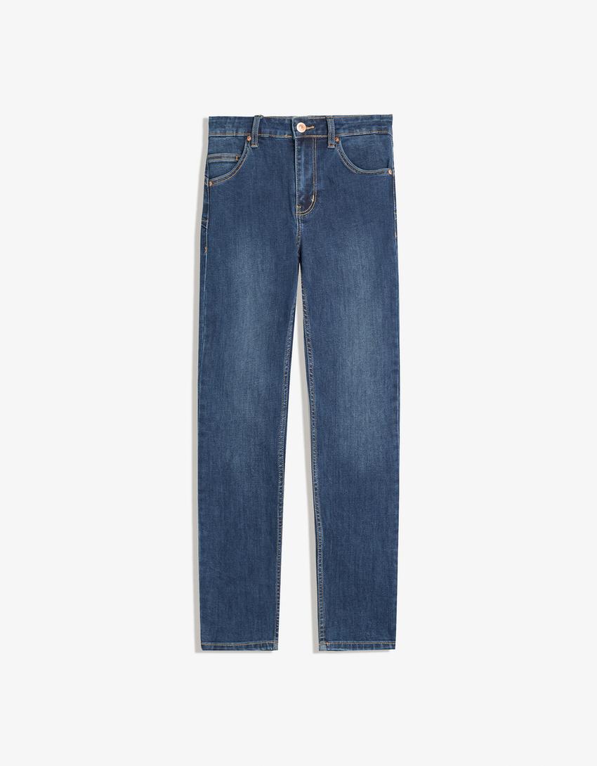 Push-up skinny jeans-Blue-0