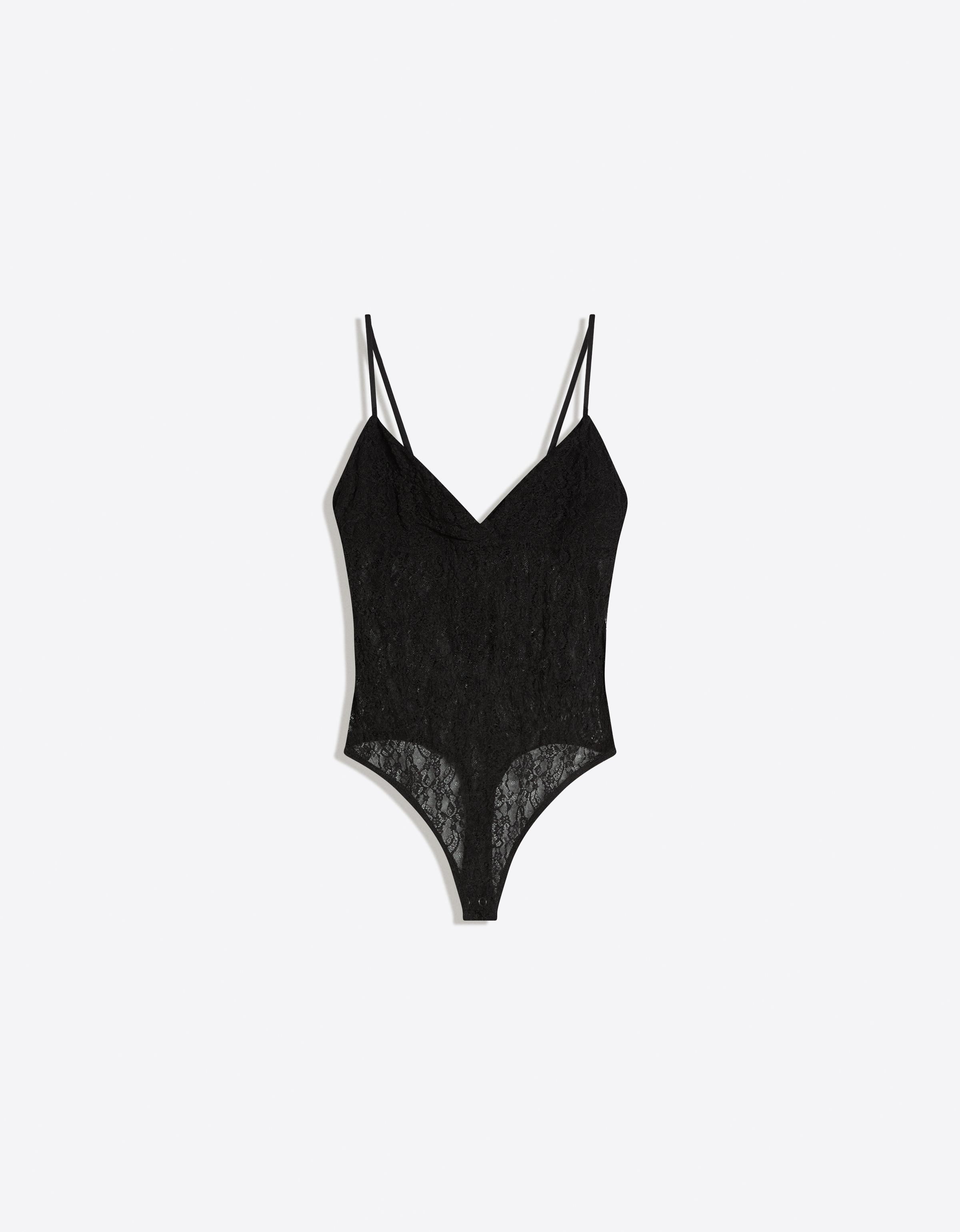 Bershka Dantelli askılı body