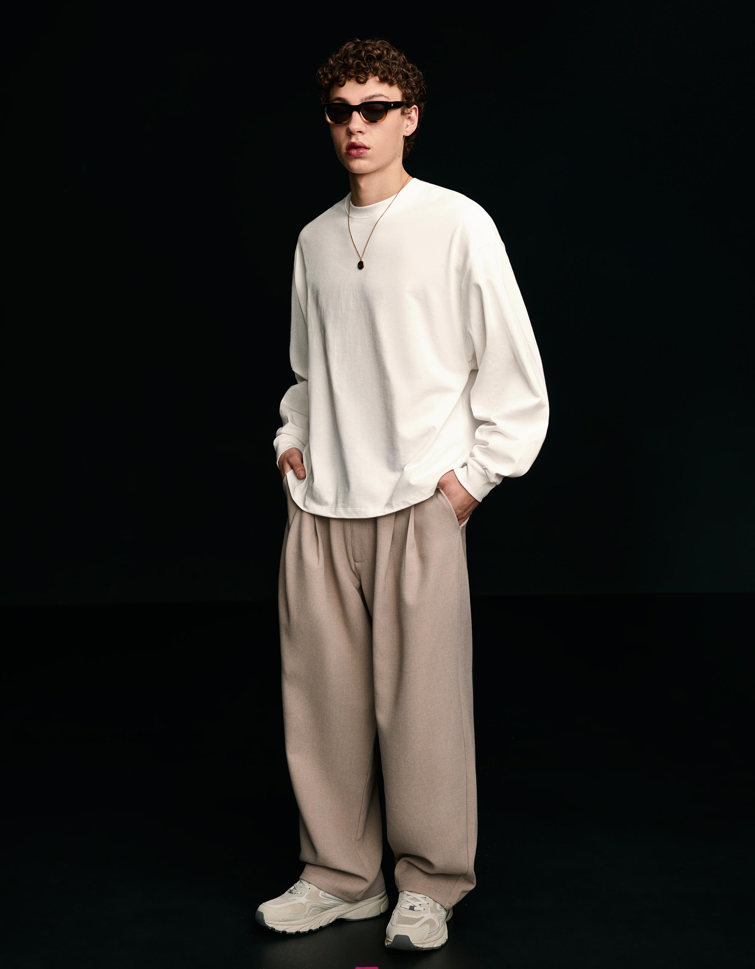 Heavyweight long-sleeve T-shirt — Off white