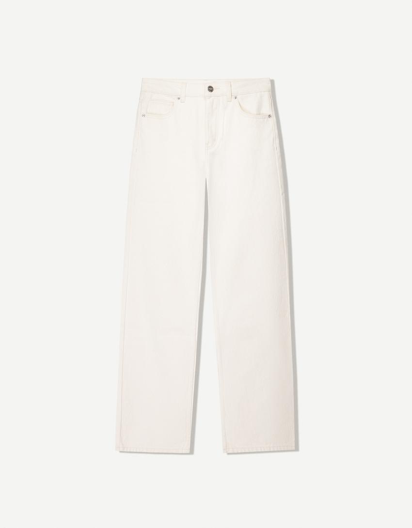 Jean wide leg regular-Écru-4
