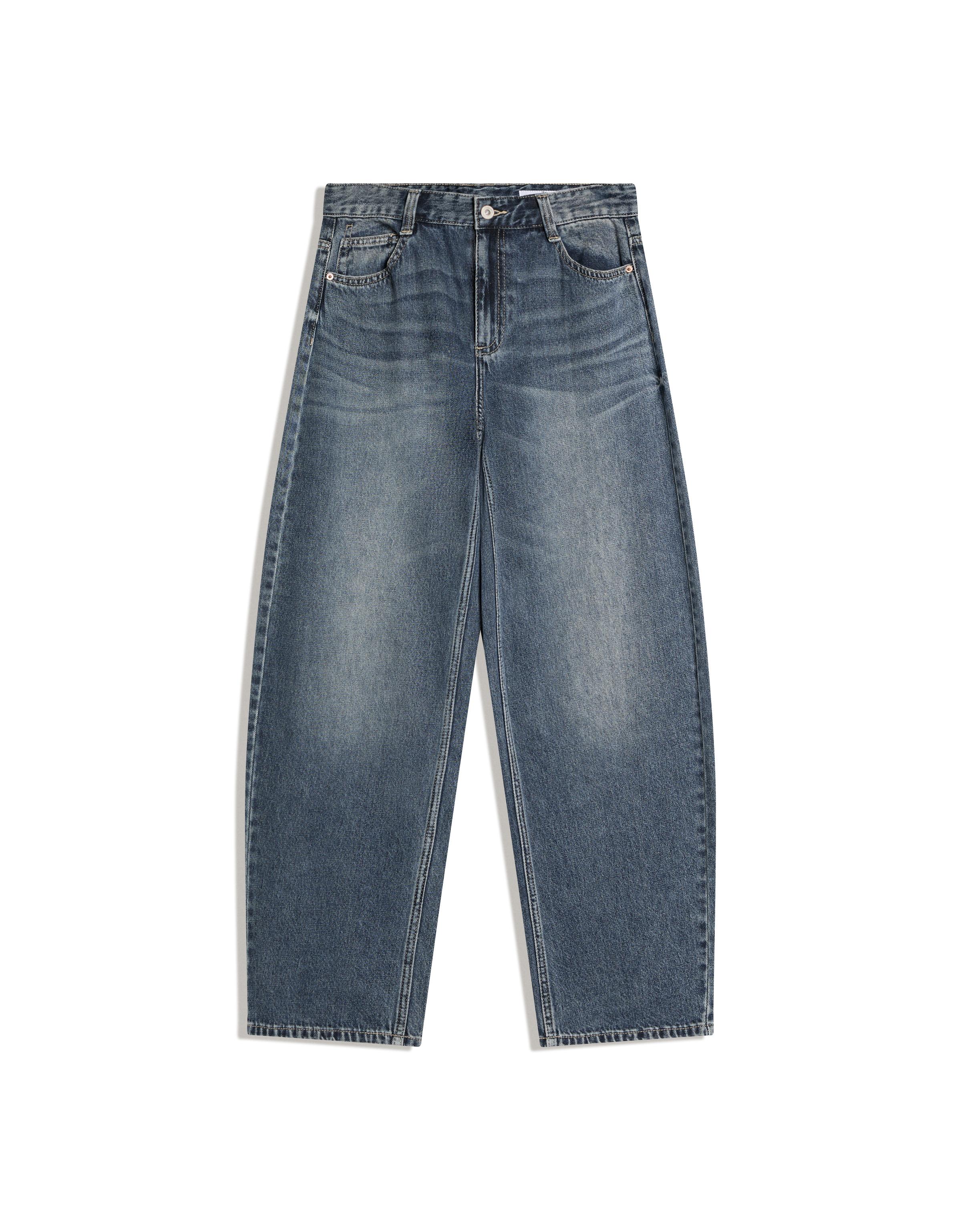 Düşük bel baggy barrel fit jean - Görsel 7