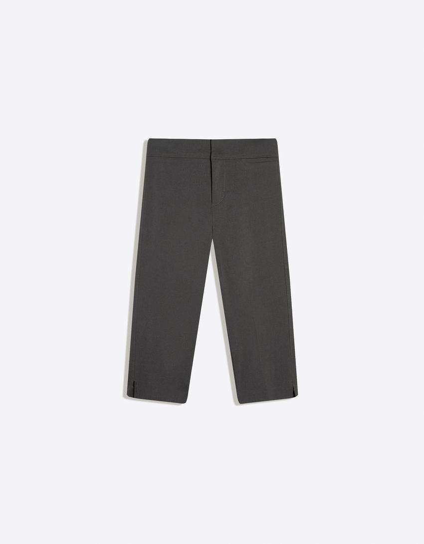 Capris with split hems