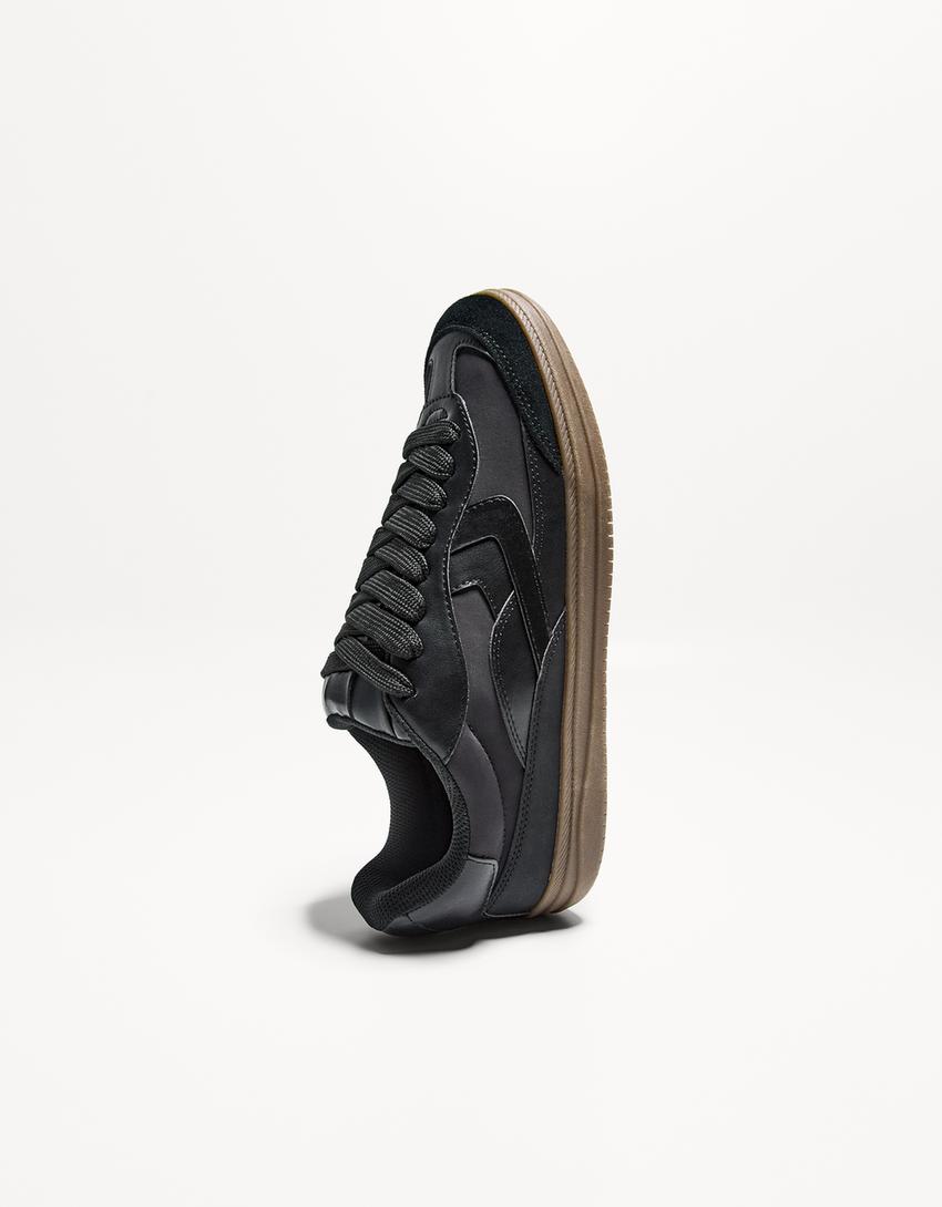 Retro chunky trainers-BLACK-2