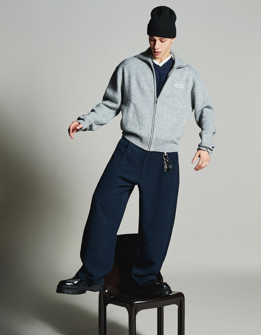 Moc toe dress shoe-BLACK