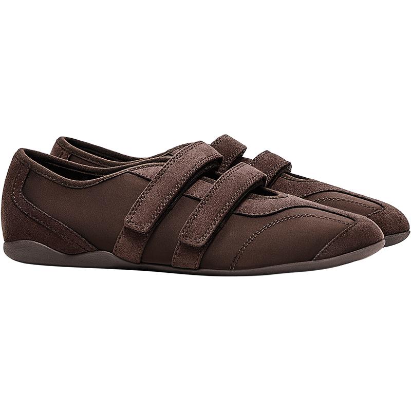 Sporty ballet flats — Brown