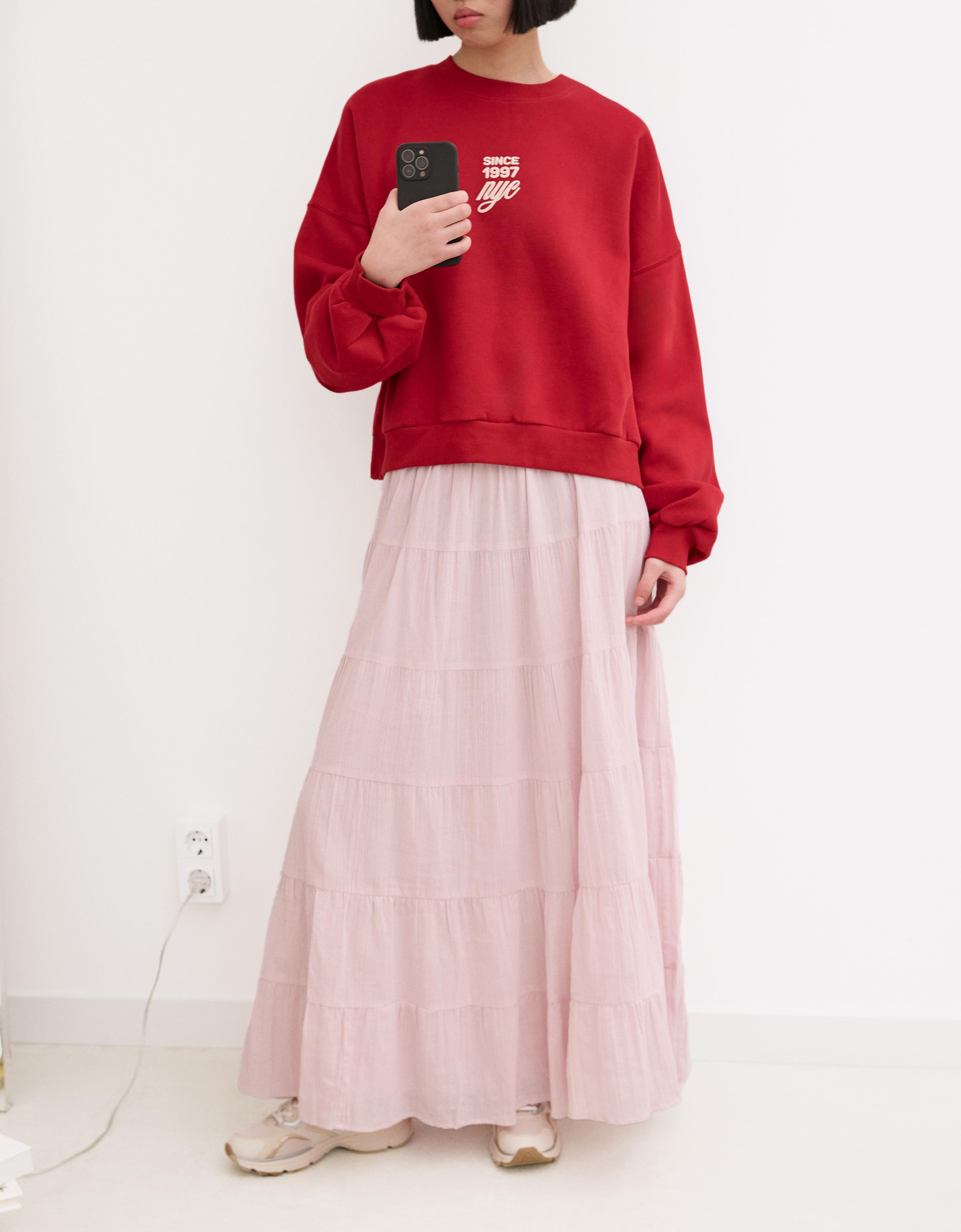 ☆ドイツ発*BERSHKA*新作*BOHOマキシスカート/PINK☆ Midi - Women | Bershka