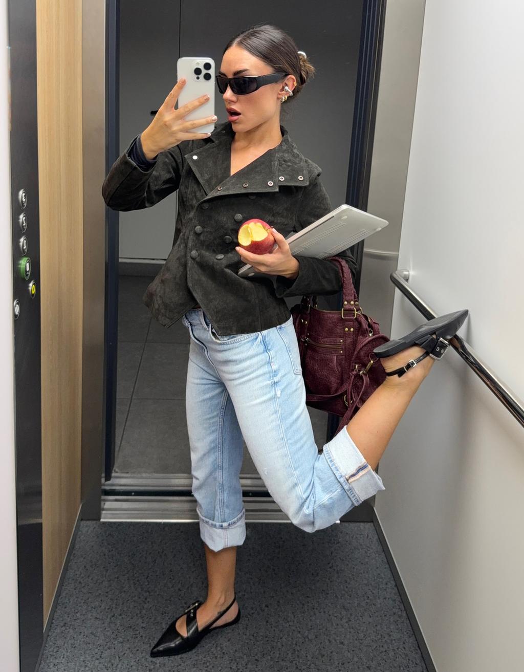 Capris roll-up jeans