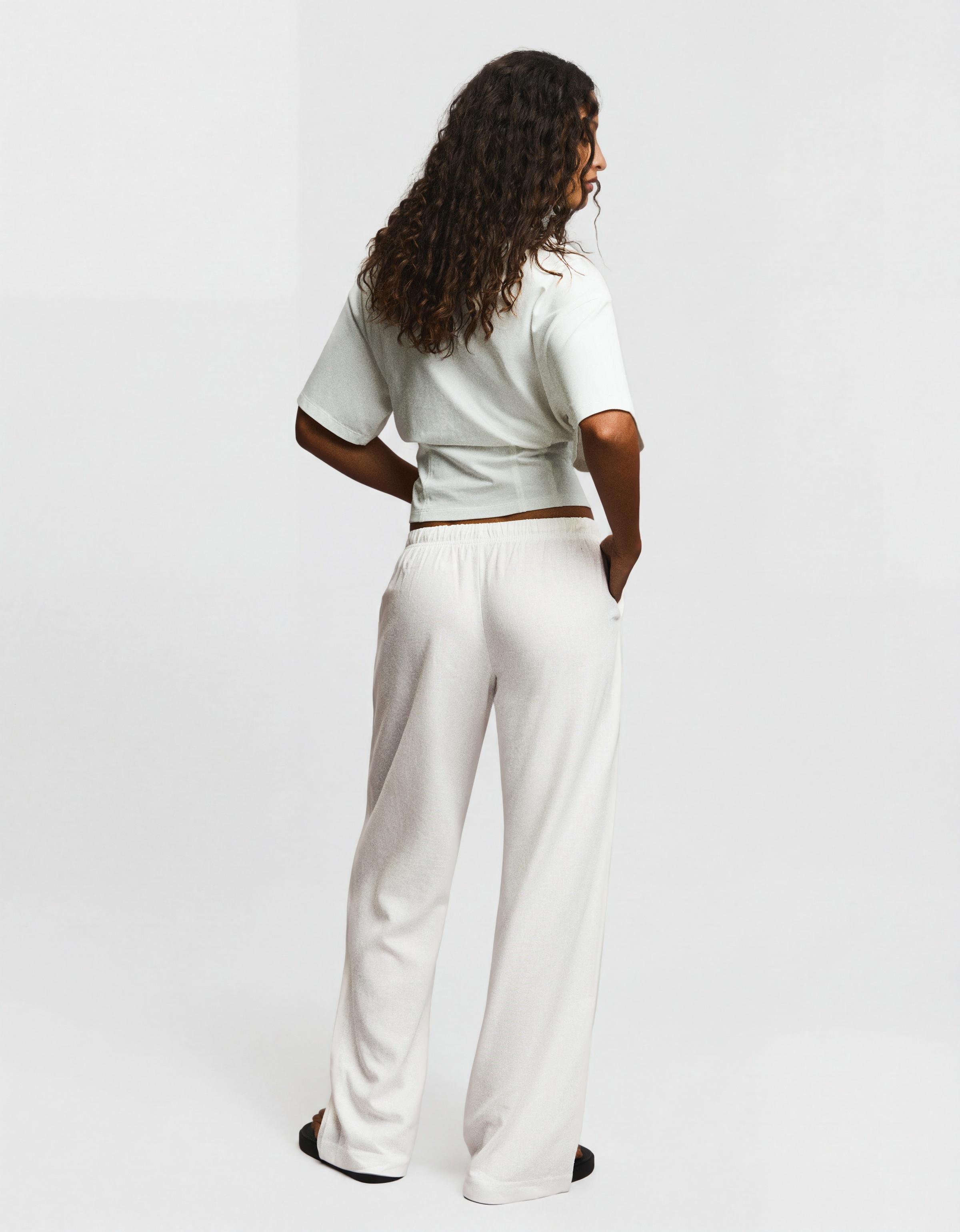 Elasticated waist trousers — Off white