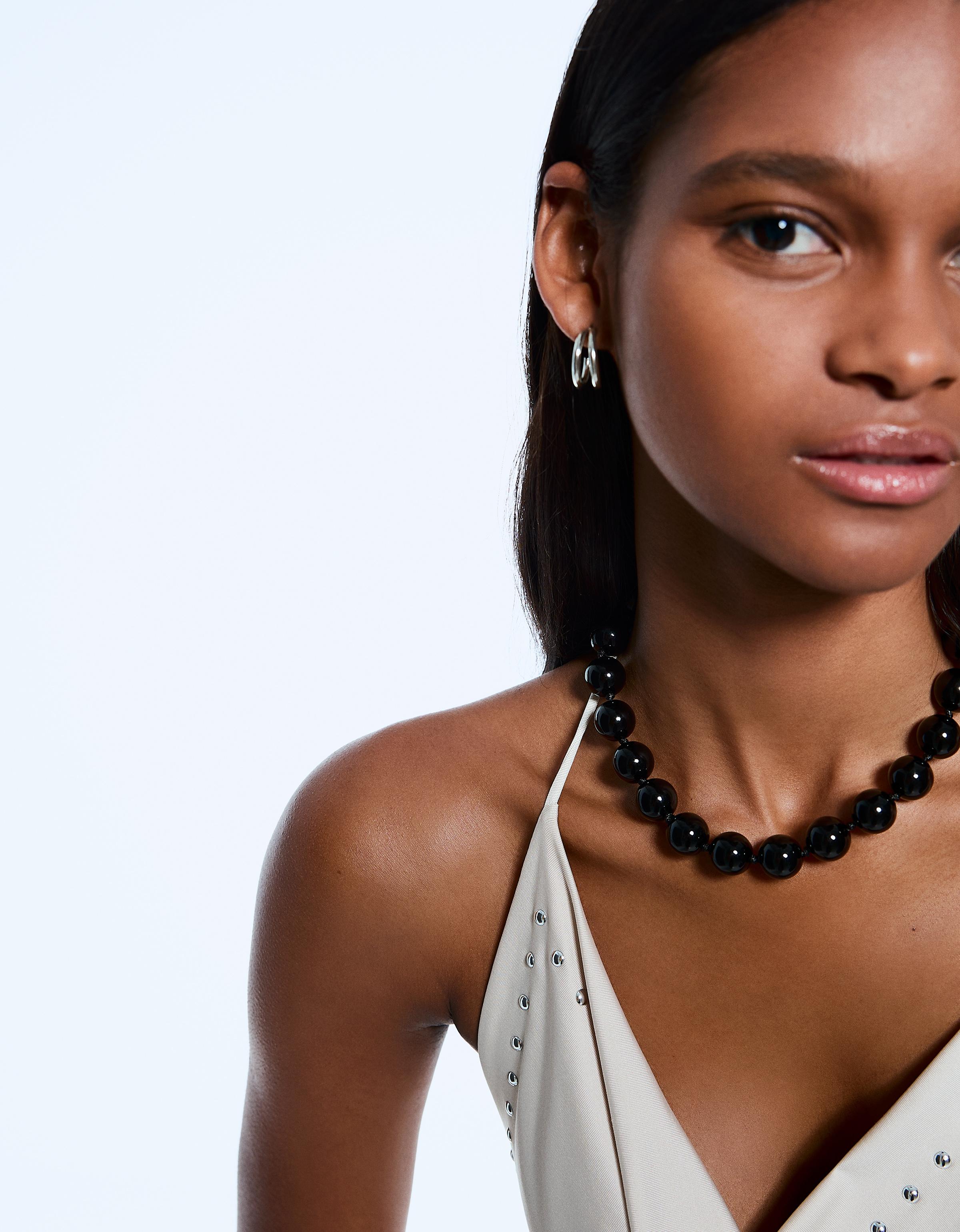 Bershka Kugelhalskette Damen Schwarz