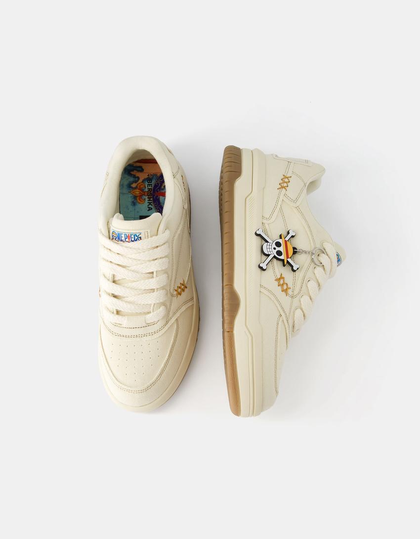 Sneakers skate One Piece avec porte-clés-Sable-4