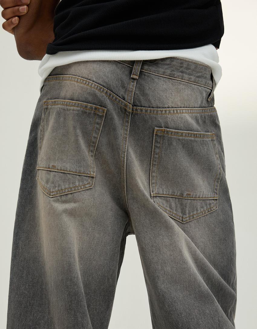 Jeans super baggy-Gris