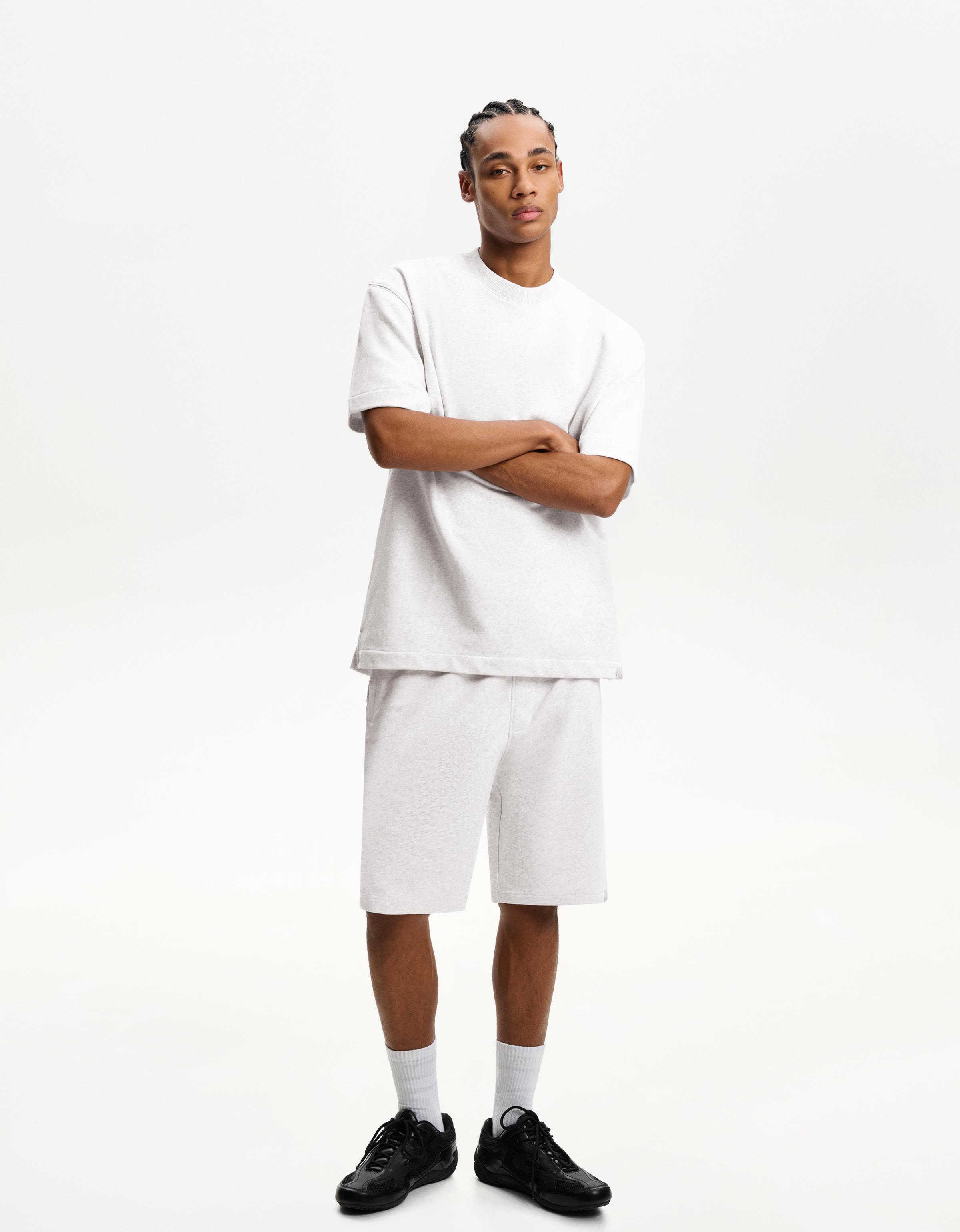 Bershka Swaetbermudas Herren Xl Grau