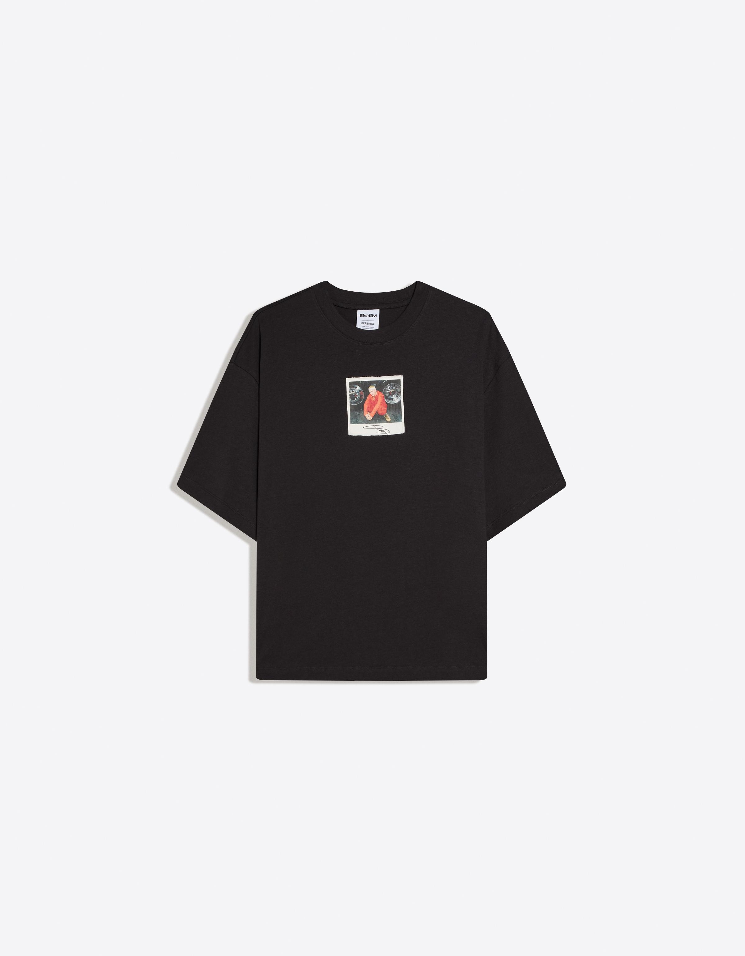 Bershka Boxy fit kısa kollu EMINEM tişört