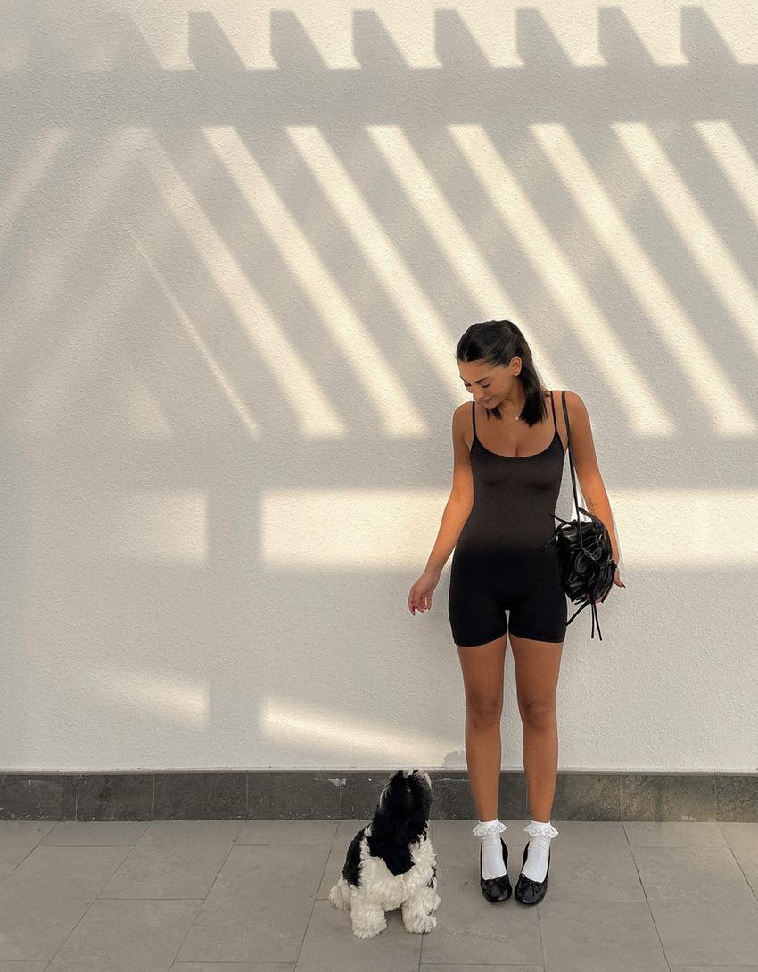 Strappy playsuit-Black-0