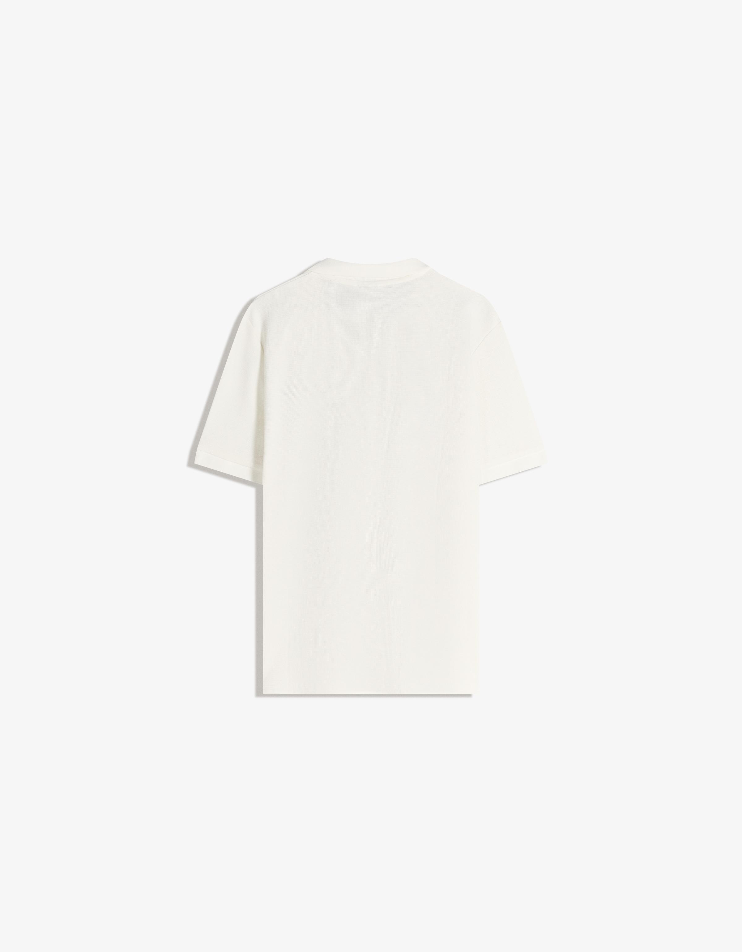 Kısa kollu nakışlı polo yaka tişört - Görsel 5