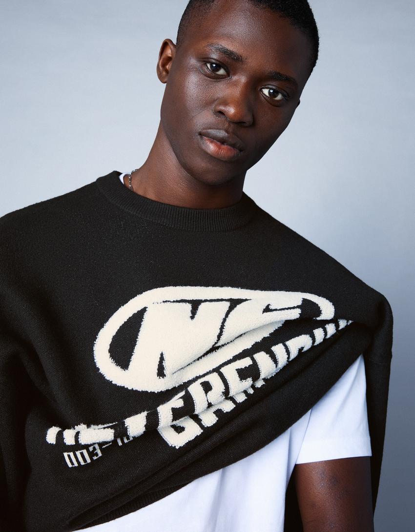 Printed jumper-Black