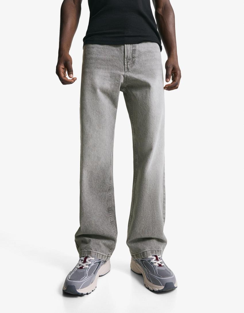 Jeans baggy fit-Grigio-1