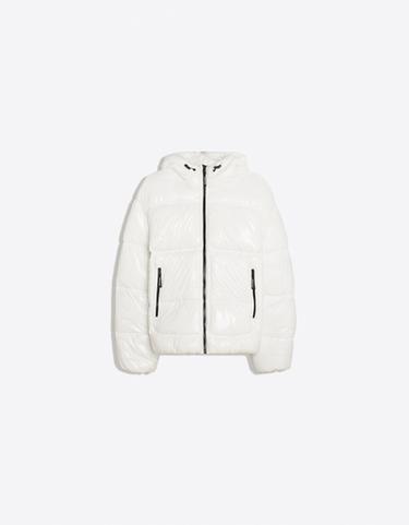 Hooded puffer jacket — White 5