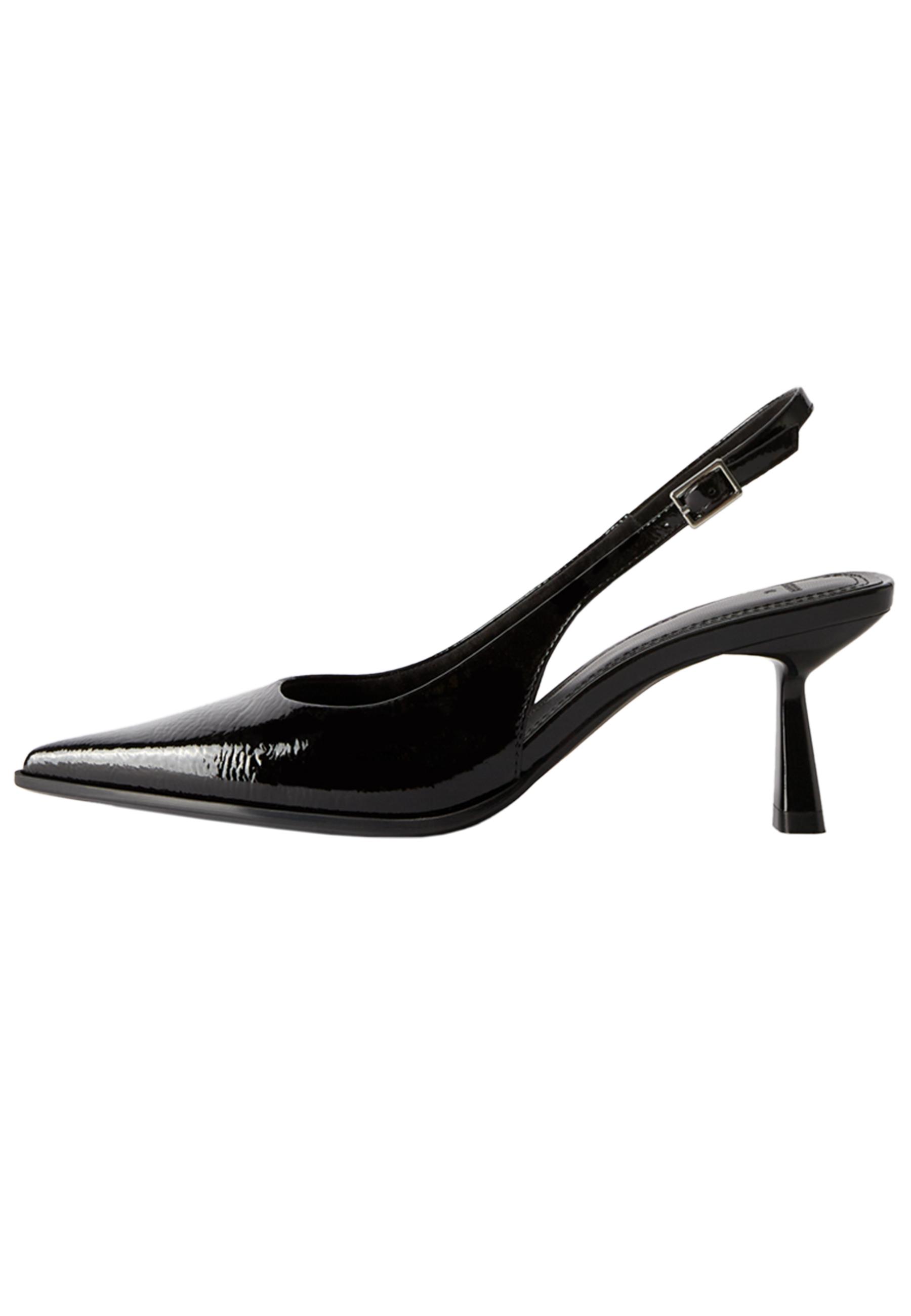 Backless kitten-heel shoes — BLACK
