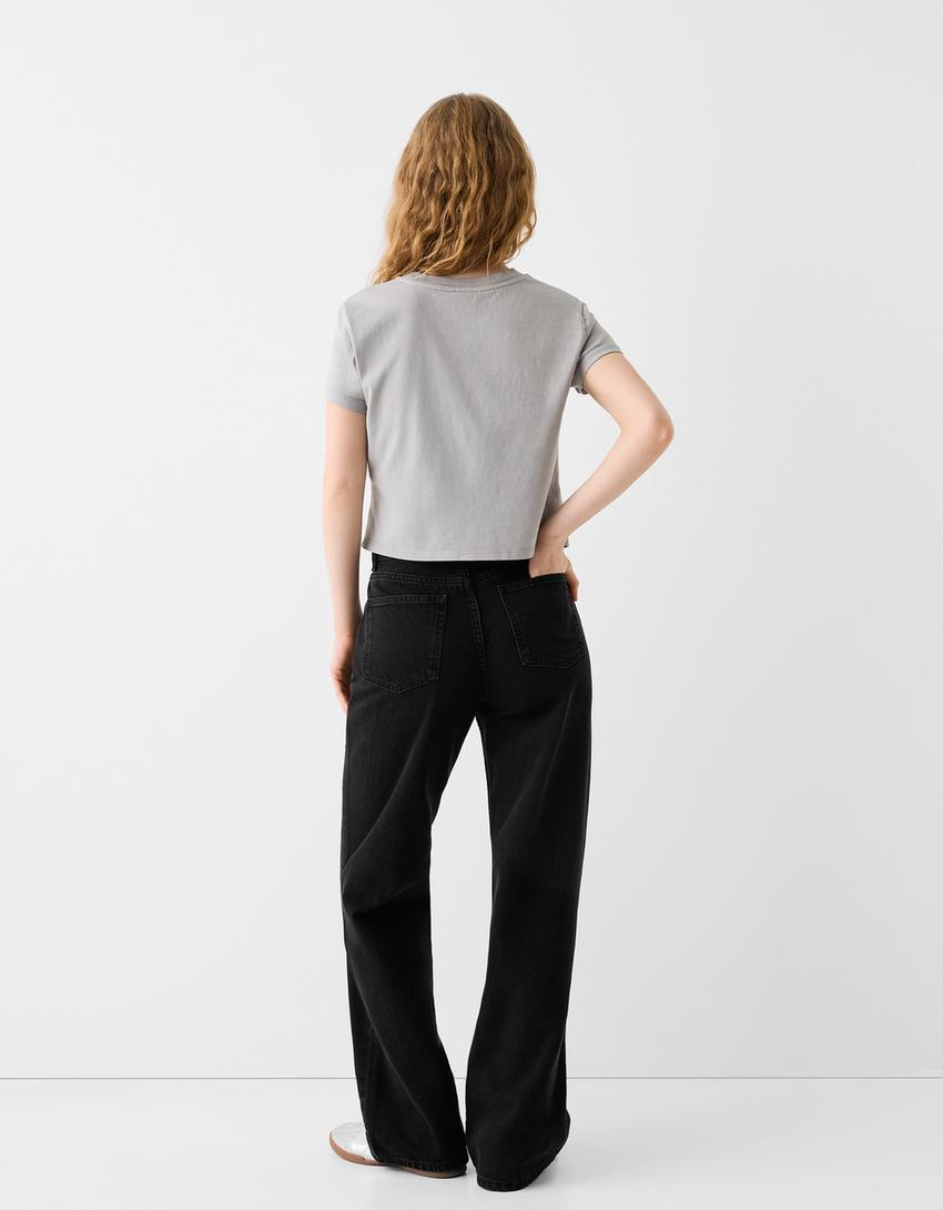 Wide-leg ’90s jeans-Black-2