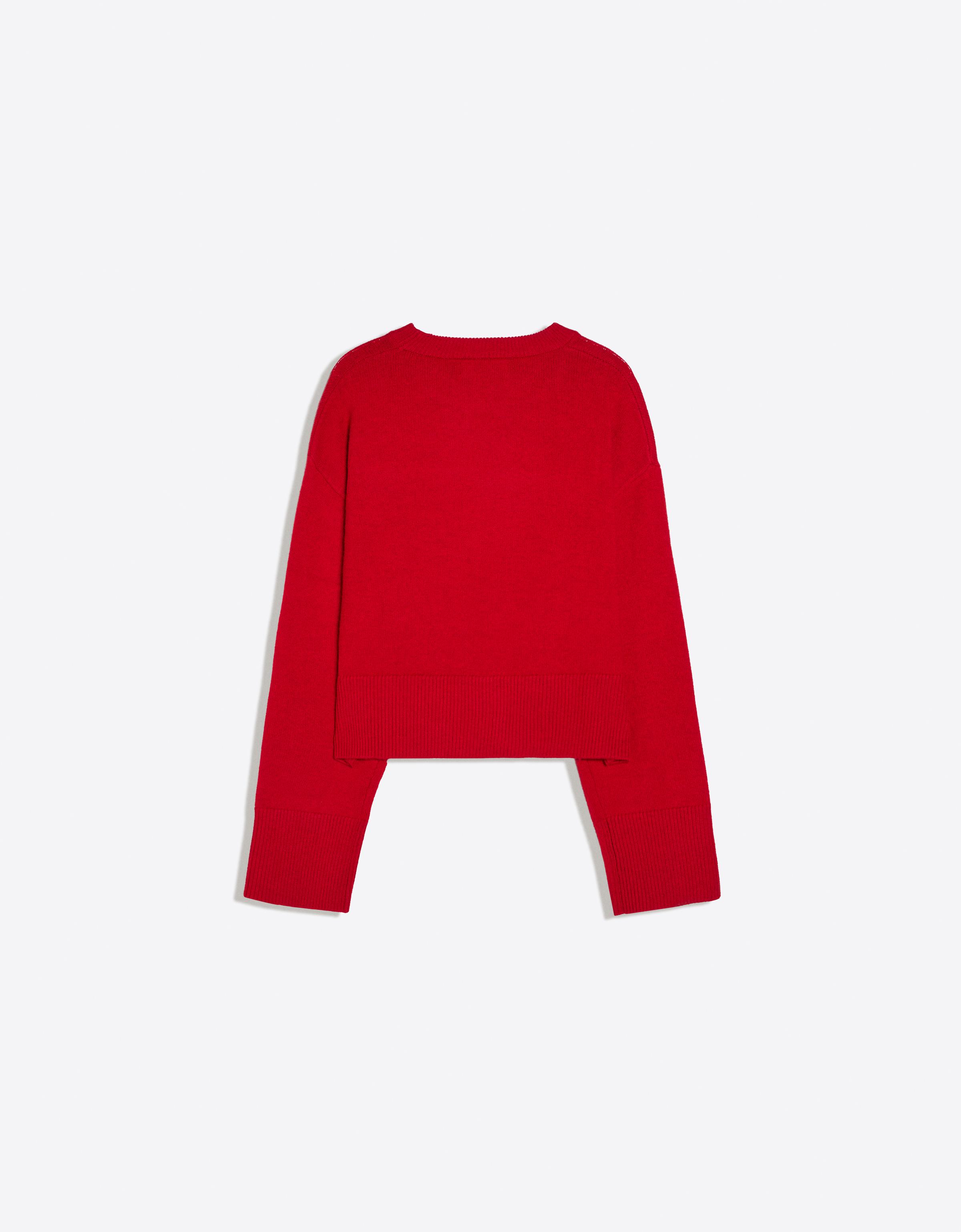 Round neck jumper — Red