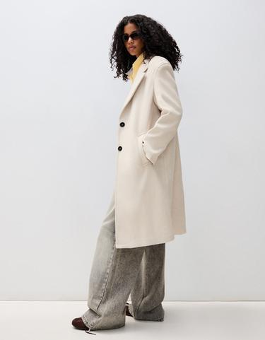 Soft-touch long coat — Sand 4