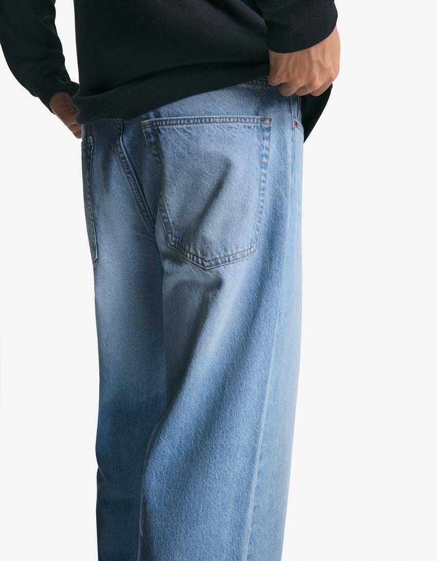 Jeans baggy-Azul lavado