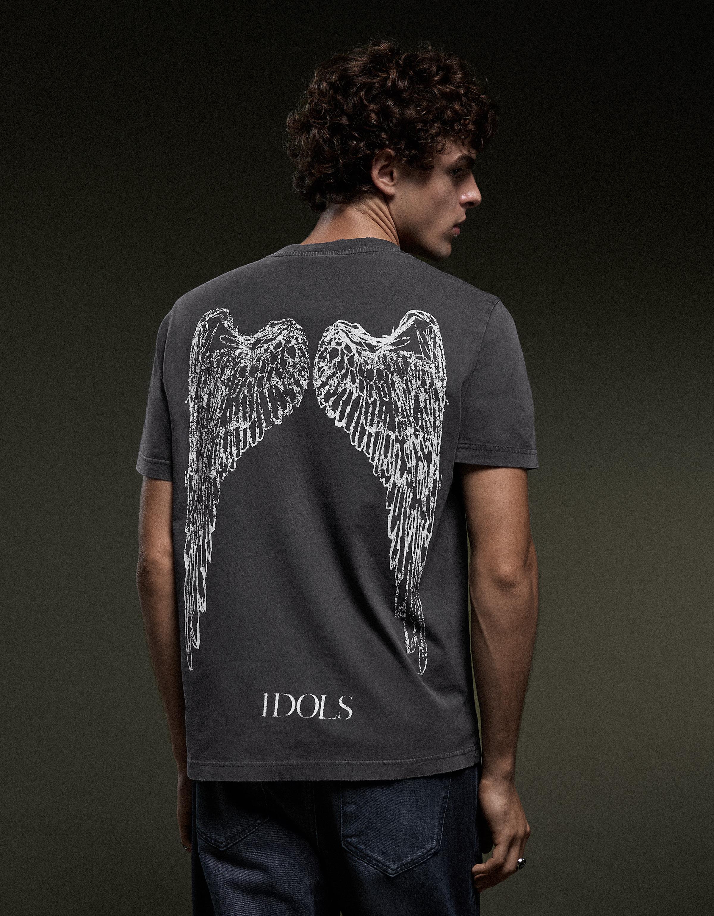 Short sleeve YUNGBLUD print T-shirt — Black
