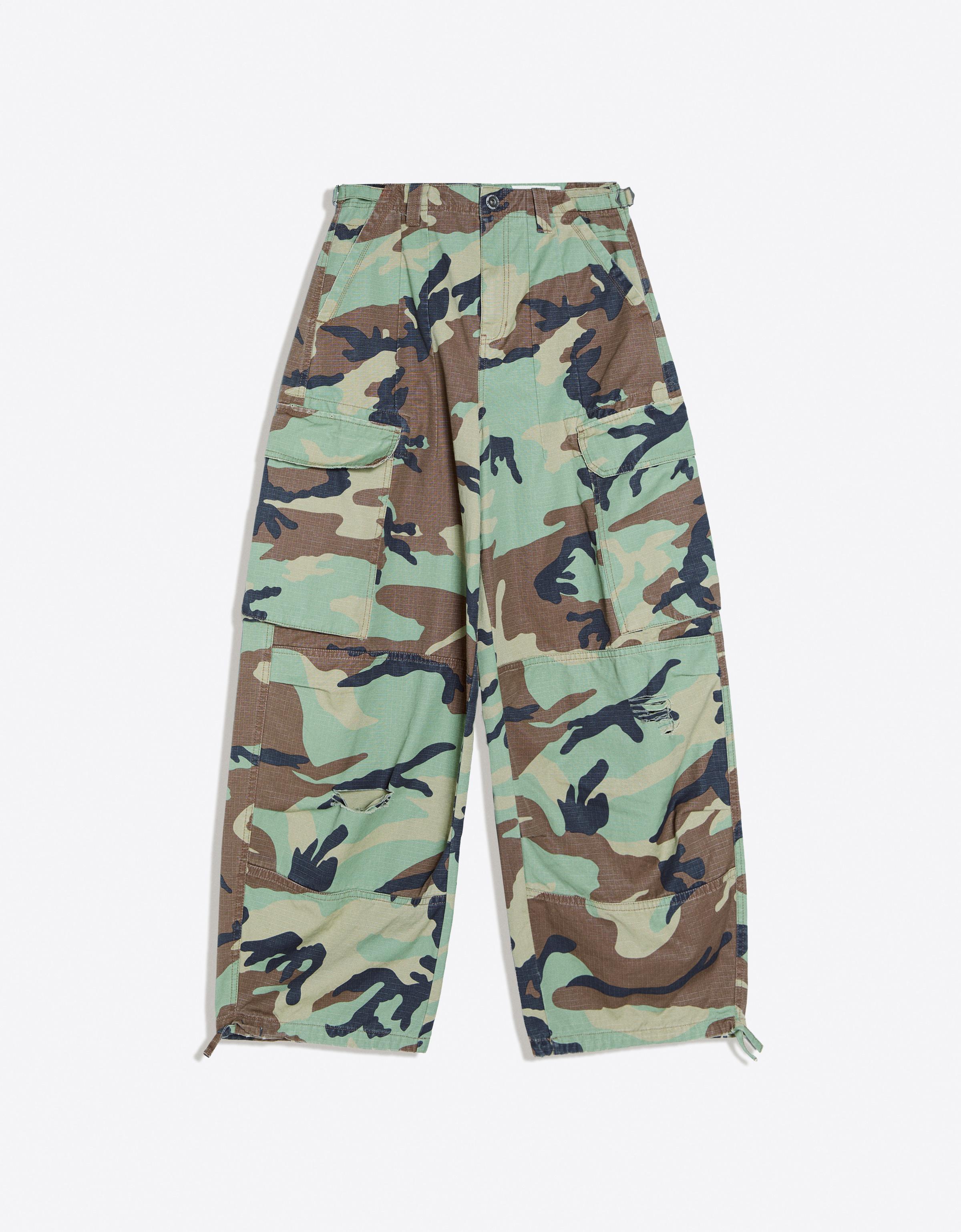Cargo print trousers — Khaki