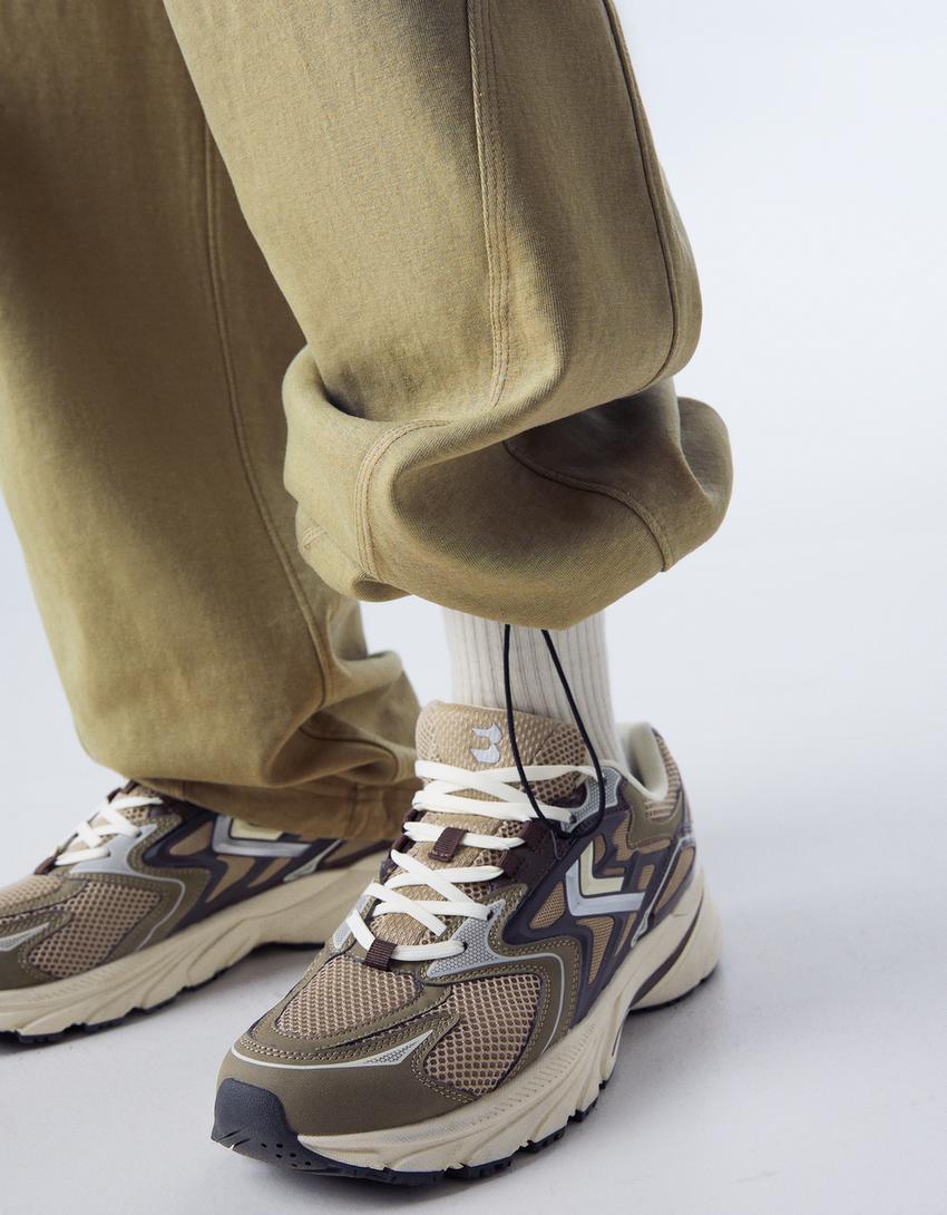 Multi-piece trainers-Brown