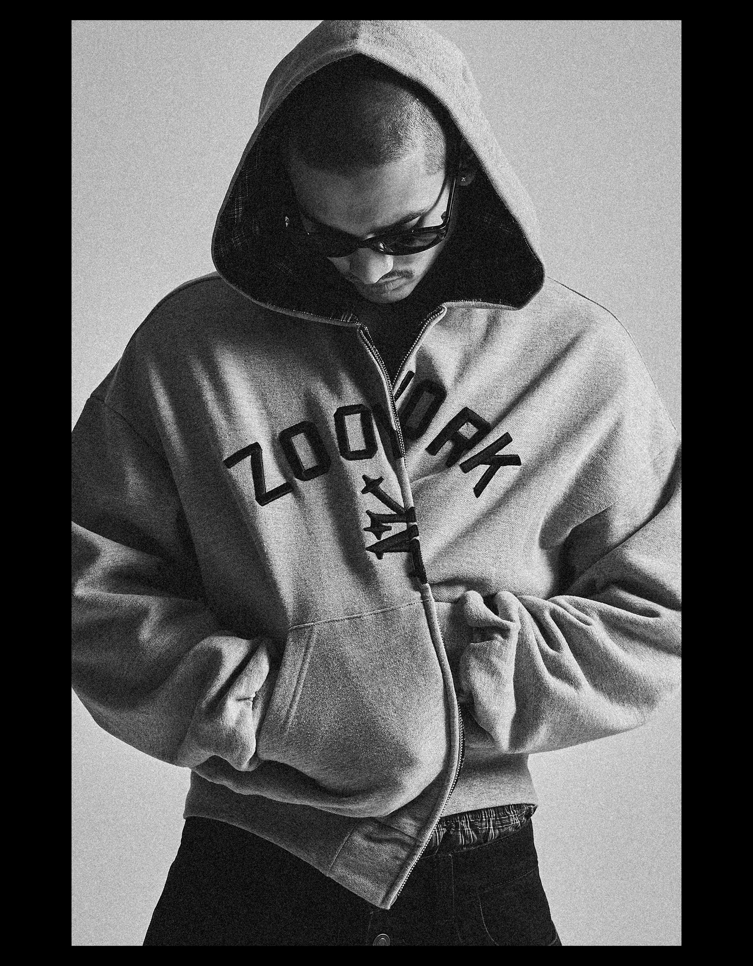 ZOO YORK X BERSHKA reversible hoodie — Grey