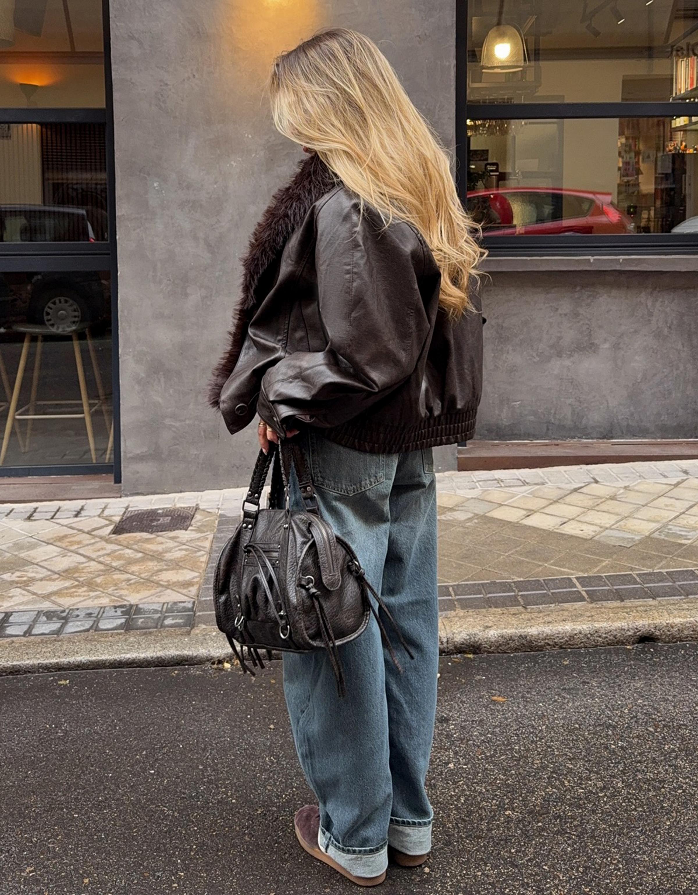 Yüksek bel geniş paça barrel fit jean - Görsel 75