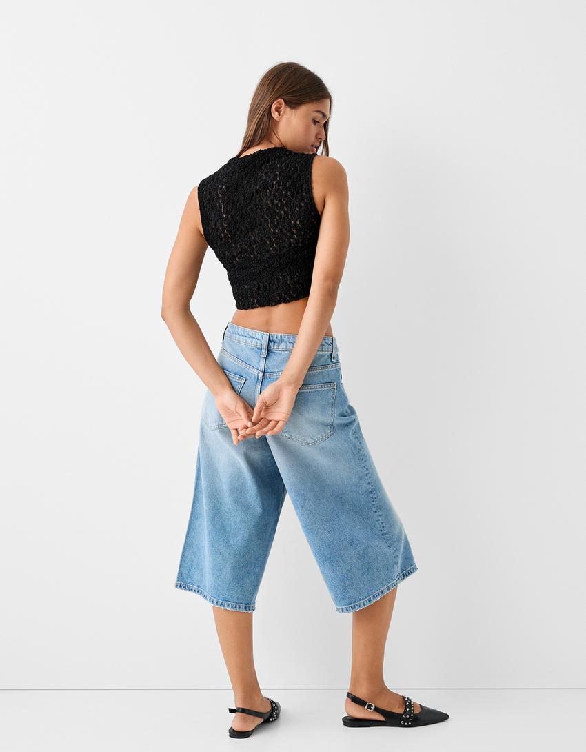 توب دانتيل بدون أكمام-أسود-1