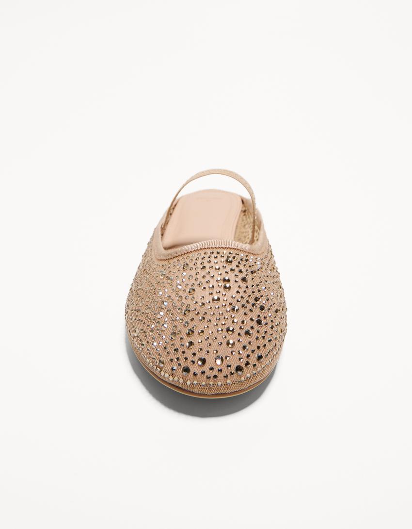 Bailarina mesh destalonada-Beige