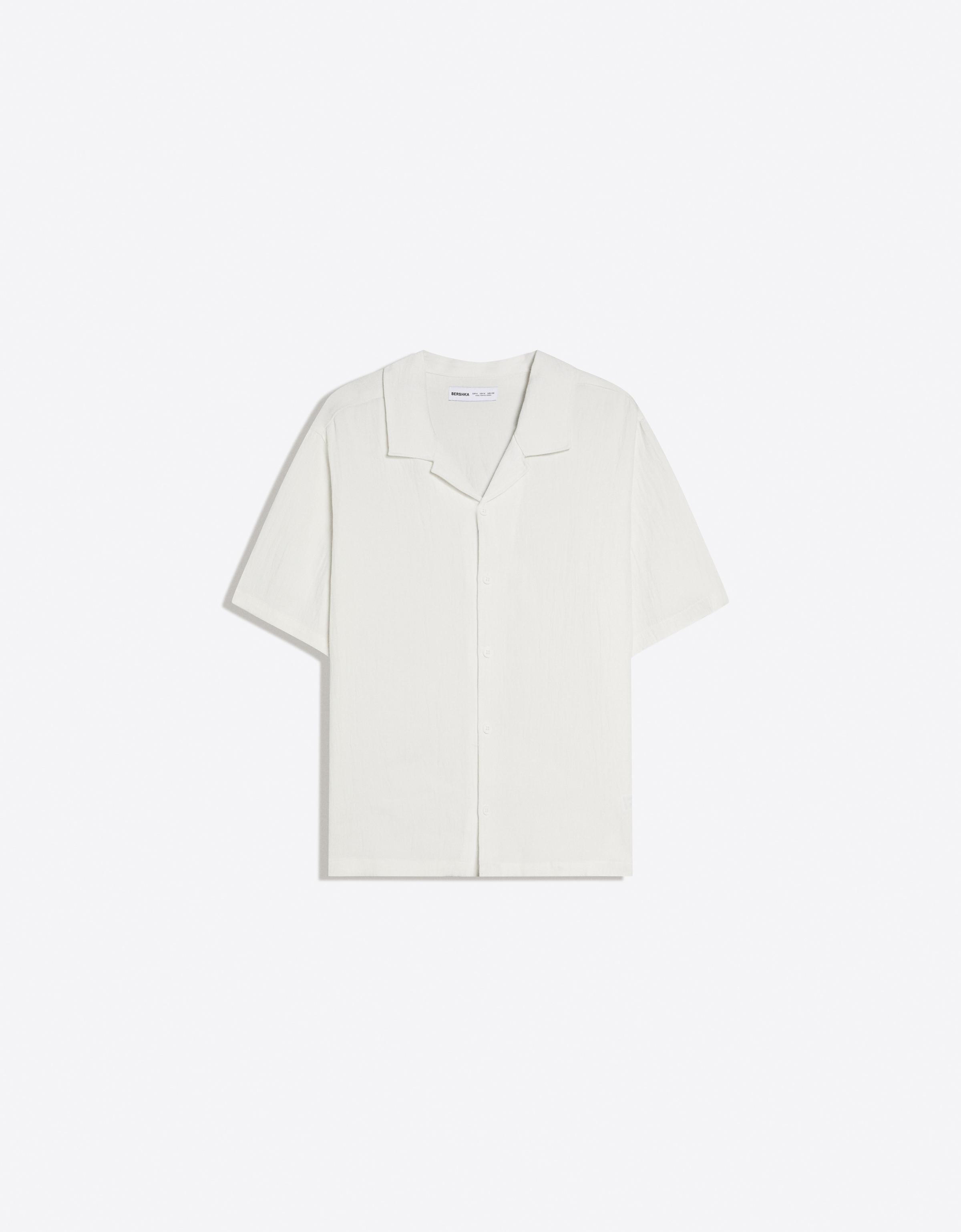 Rustic short sleeve shirt — White