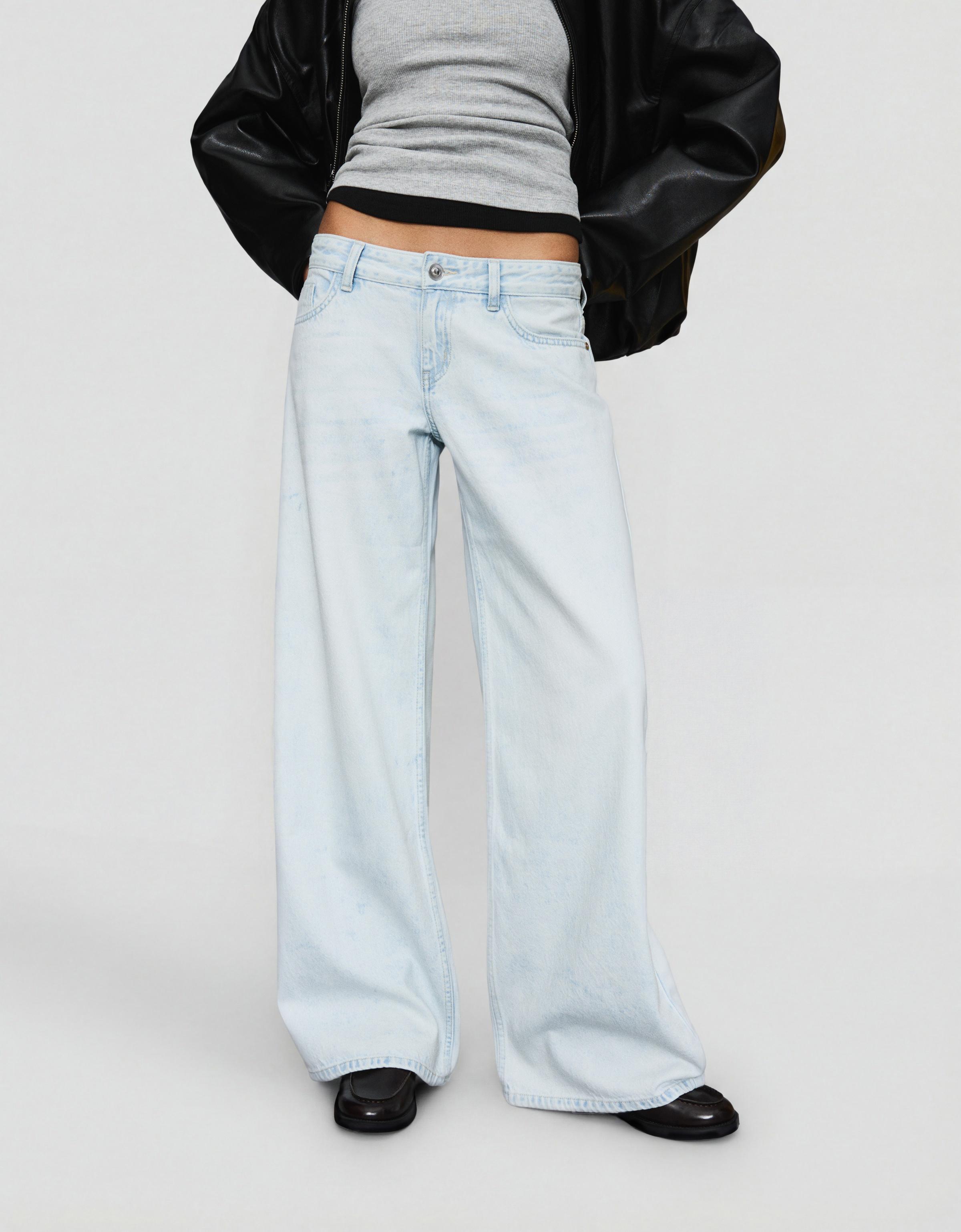 Geniş paça düşük bel jean - Görsel 103