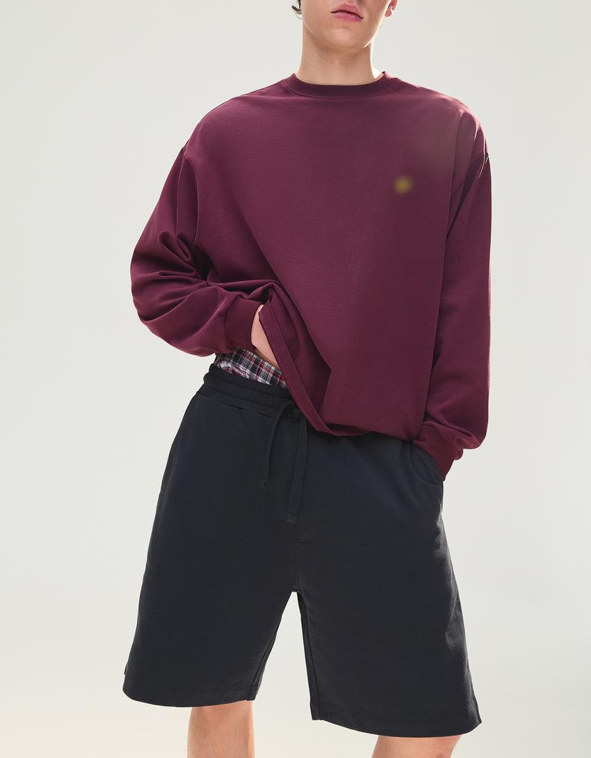 Basic plišane bermude-Mornaskoplava