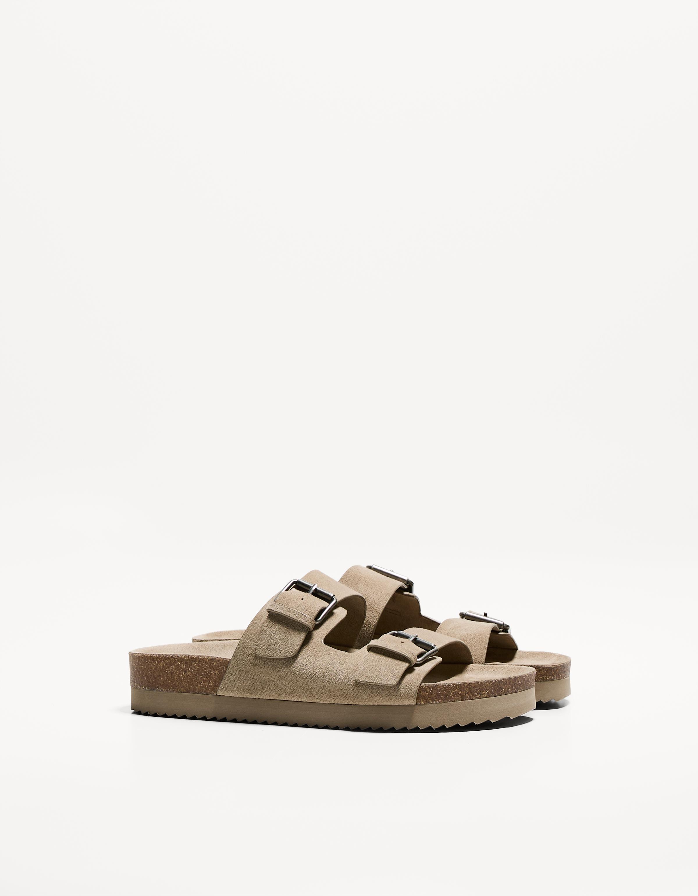 Buckle sandals — TAUPE